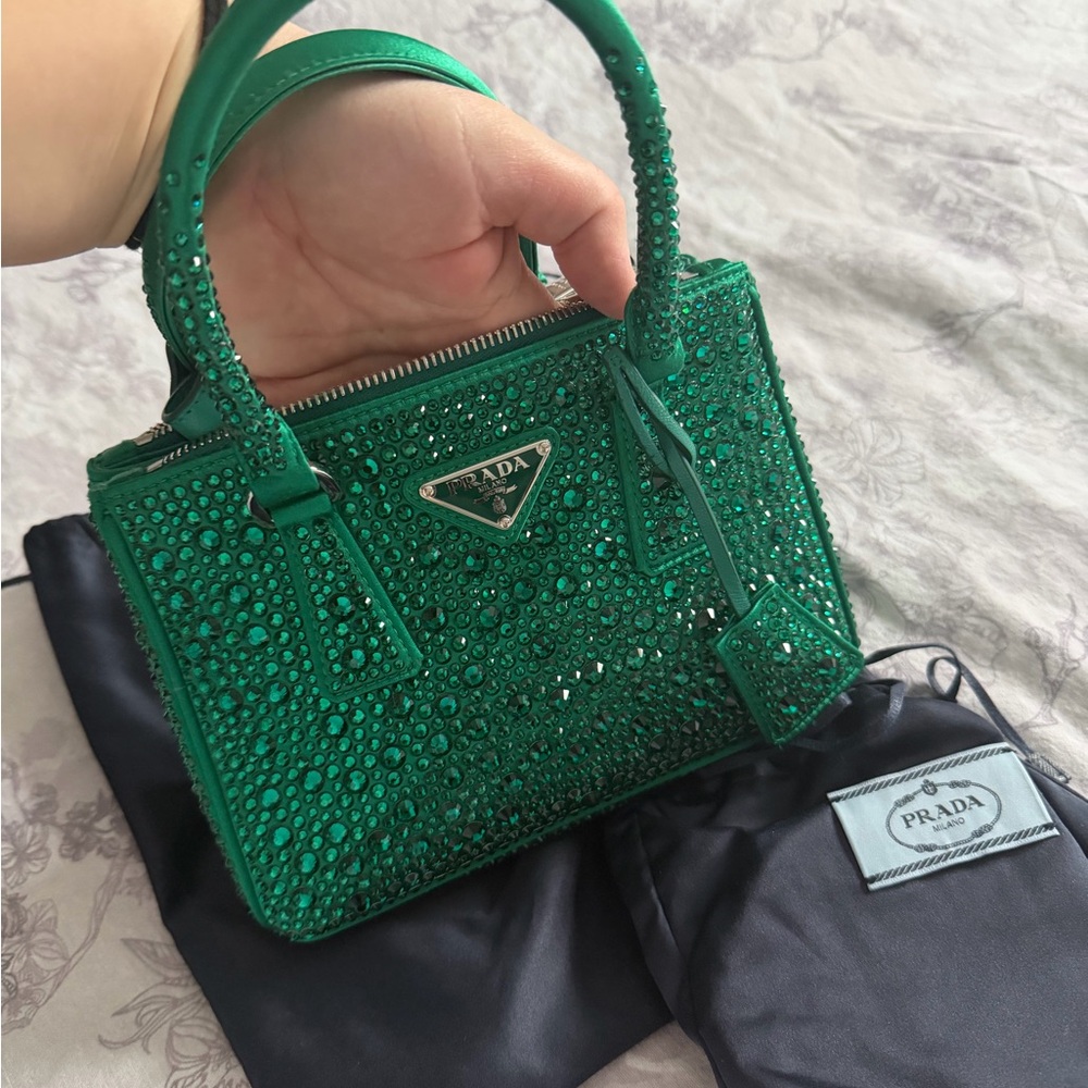Prada Emerald Crystal Mini Bag
